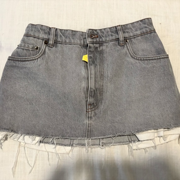 MIU MIU WOMEN'S DENIM SKIRT GREY - Picture 2 of 3